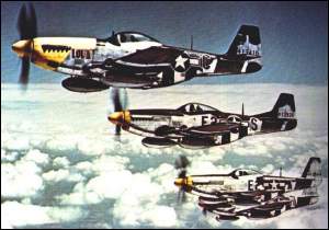 P-51's of 361 FG in air.