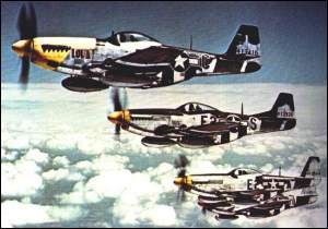 P-51's of 361 FG in air.
